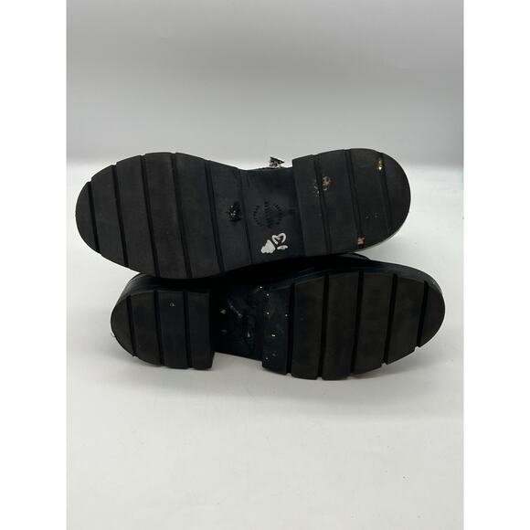 Pull & Bear Black Combat Moto Boots Laces Buckles size 39 Ankle Boots - Fair - Picture 8 of 11